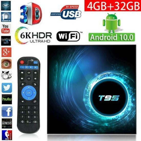 Снимка на Тв Бокс T95 H616 Android 10.0 TV Box 2GB + 16GB Quad Core KD HD Media