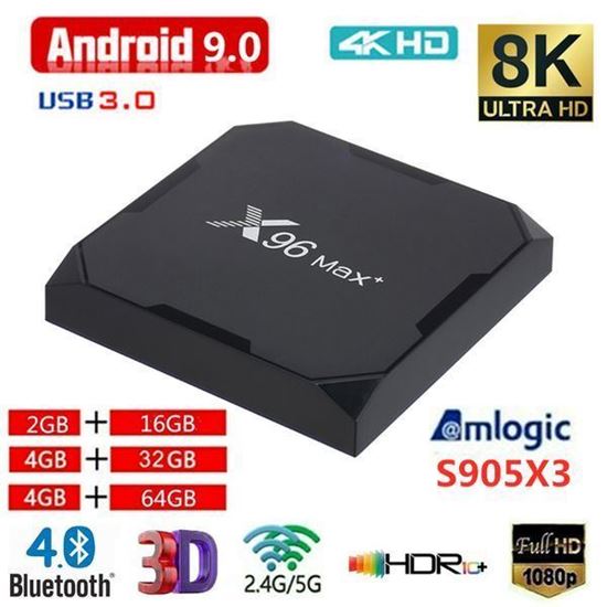 Снимка на Тв Бокс -X96 Max Plus 8K Android 11 TV Box 2GB / 16GB Quad Core 64 Bi