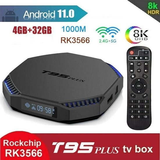 Снимка на ТВ Бокс T95 Plus 4GB/32GB, Android 11, LED digital, Rockchip RK3566, Dual WiFi