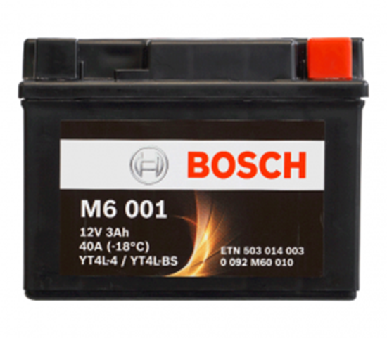 Снимка на Акумулатор Bosch 3 Ah, 12 V, M6- YT4L-BS