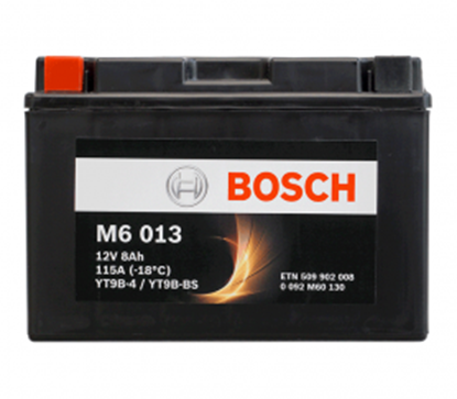 Снимка на Акумулатор Bosch 8 Ah, 12 V, M 6 - YT9B-BS