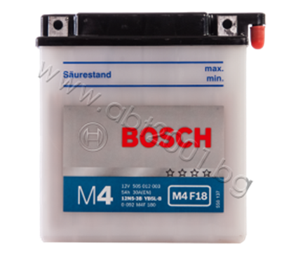 Снимка на Акумулатор Bosch 5 Ah, 12 V, M4 - YB5L-B