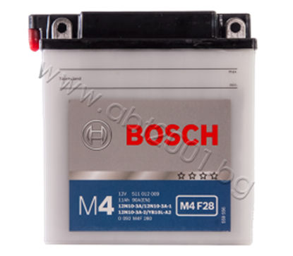 Снимка на Акумулатор Bosch 11 Ah, 12 V, M4 - YB10L-A2