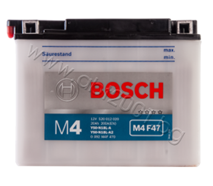 Снимка на Акумулатор Bosch 20 Ah, 12 V, M4 - Y50-N18L-A / Y50-N18L-A2