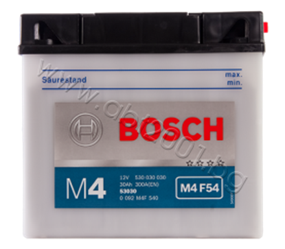 Снимка на Акумулатор Bosch 30 Ah, 12 V, M4 - 53030