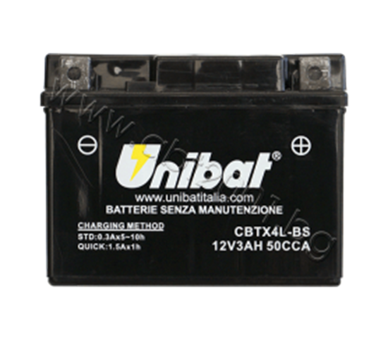 Picture of Акумулатор Unibat 3 Ah, 12 V - CBTX4L-BS