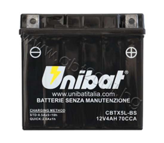 Picture of Акумулатор Unibat 4 Ah, 12 V - CBTX5L-BS