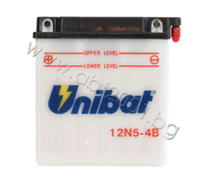 Снимка на Акумулатор Unibat 5 Ah, 12 V - 12N5-4B