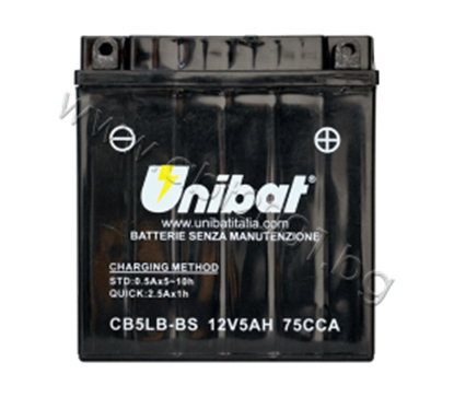 Снимка на Акумулатор Unibat 5 Ah, 12 V - CB5LB-BS
