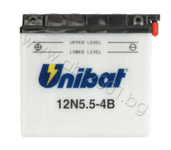 Снимка на Акумулатор Unibat 5.5 Ah, 12 V - 12N5.5-4B