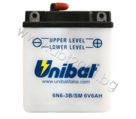 Picture of Акумулатор Unibat 6 Ah, 6 V - 6N6-3B