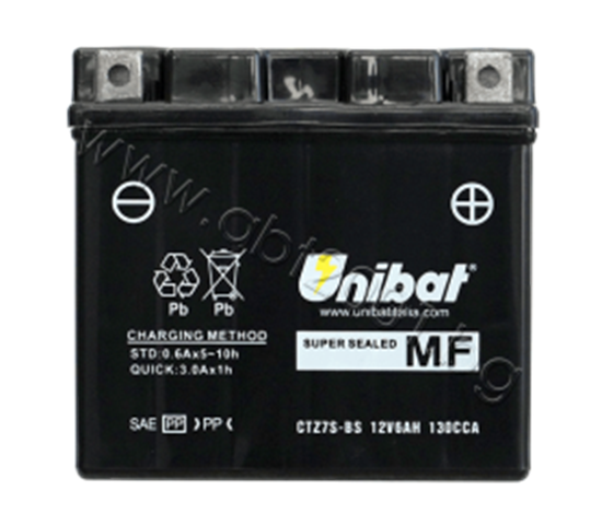 Picture of Акумулатор Unibat 6 Ah, 12 V - CTZ7S-BS