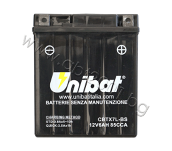 Picture of Акумулатор Unibat 6 Ah, 12 V - CBTX7L-BS