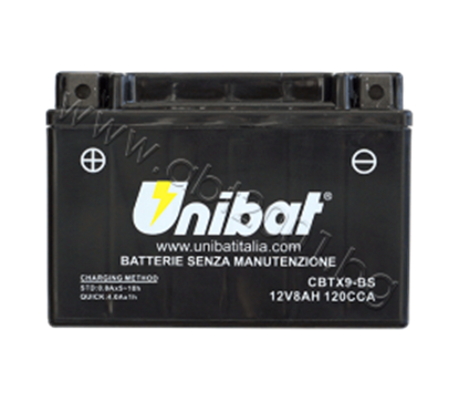 Снимка на Акумулатор Unibat 8 Ah, 12 V - CBTX9-BS