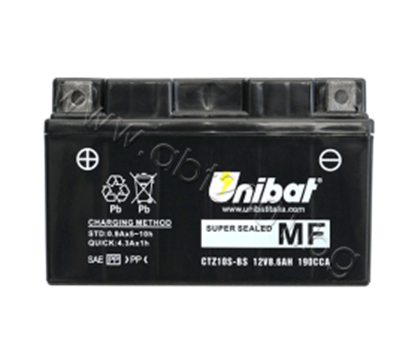 Снимка на Акумулатор Unibat 8.6 Ah, 12 V - CTZ10S-BS