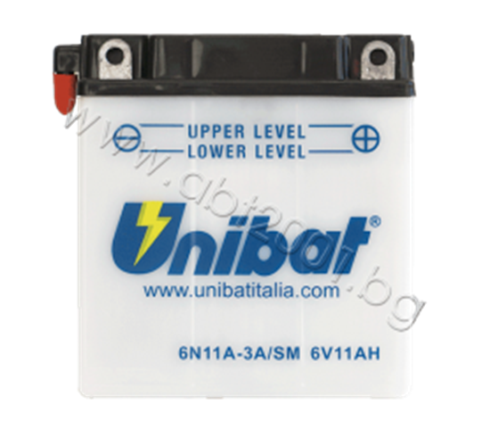 Снимка на Акумулатор Unibat 11 Ah, 6 V - 6N11A-3A