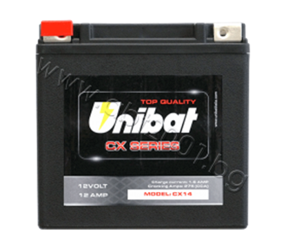 Picture of Акумулатор Unibat 12 Ah, 12 V - CX14