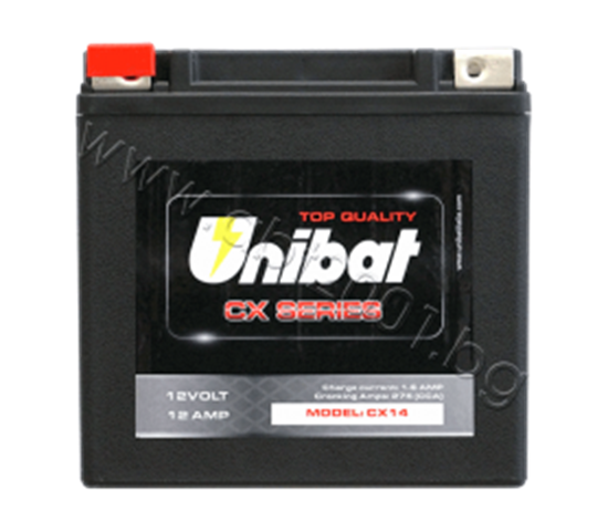 Снимка на Акумулатор Unibat 12 Ah, 12 V - CX14