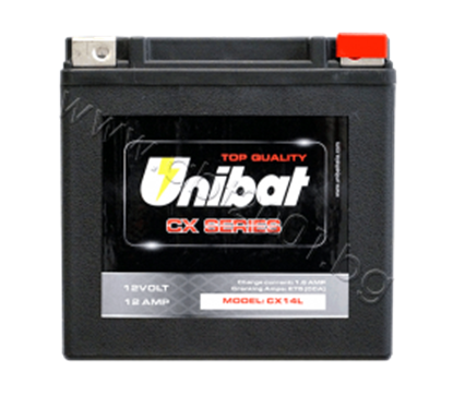 Picture of Акумулатор Unibat 12 Ah, 12 V - CX14L