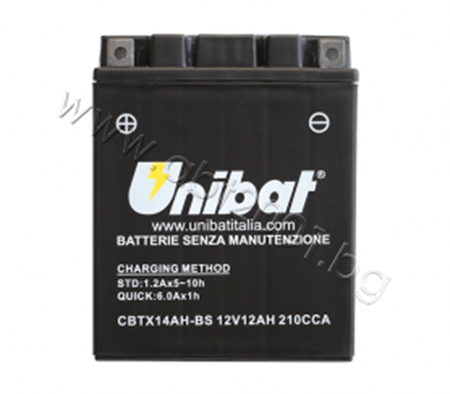 Picture of Акумулатор Unibat 12 Ah, 12 V - CBTX14AH-BS