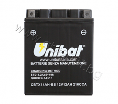 Снимка на Акумулатор Unibat 12 Ah, 12 V - CBTX14AH-BS