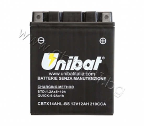 Снимка на Акумулатор Unibat 12 Ah, 12 V - CBTX14AHL-BS