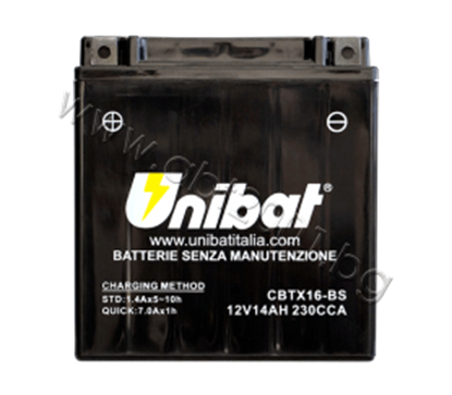Picture of Акумулатор Unibat 14 Ah, 12 V - CBTX16-BS