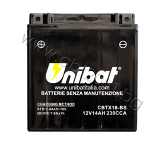 Picture of Акумулатор Unibat 14 Ah, 12 V - CBTX16-BS