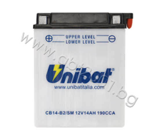 Снимка на Акумулатор Unibat 14 Ah, 12 V - CB14-B2