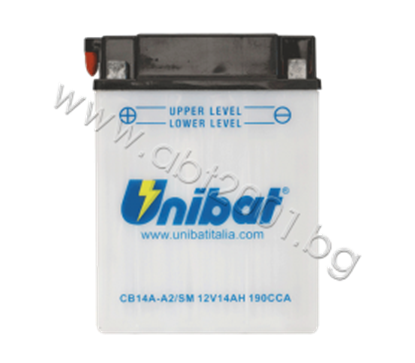 Снимка на Акумулатор Unibat 14 Ah, 12 V - CB14A-A2