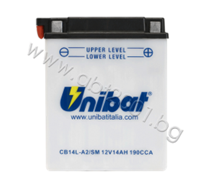 Снимка на Акумулатор Unibat 14 Ah, 12 V - CB14L-A2