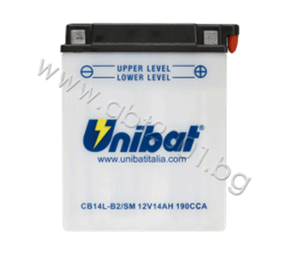 Снимка на Акумулатор Unibat 14 Ah, 12 V - CB14L-B2