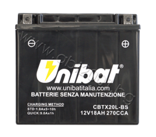 Picture of Акумулатор Unibat 18 Ah, 12 V - CBTX20L-BS