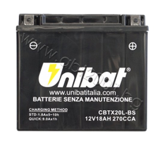 Снимка на Акумулатор Unibat 18 Ah, 12 V - CBTX20L-BS