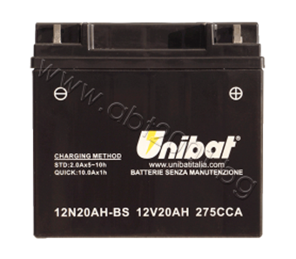 Снимка на Акумулатор Unibat 20 Ah, 12 V - 12N20AH-BS (CP18-12)