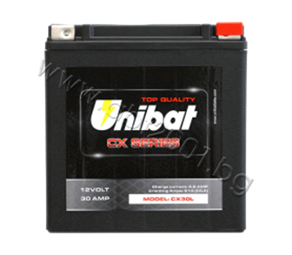 Picture of Акумулатор Unibat 30 Ah, 12 V - CX30L