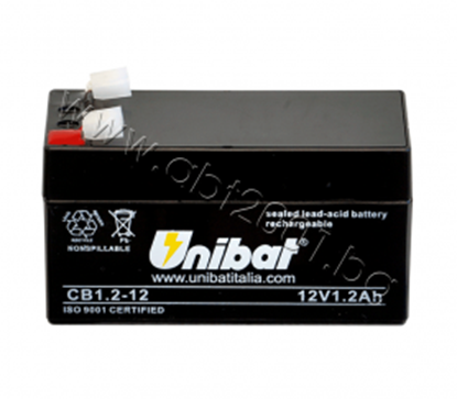 Снимка на Акумулатор VRLA-батерия UNIBAT, 1.2 Ah, 12 V