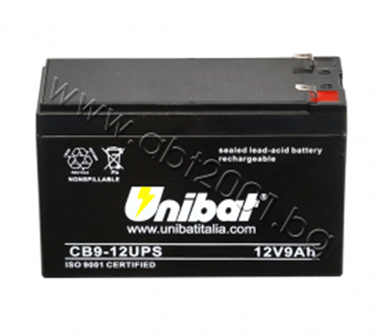 Снимка на Акумулатор UPS VRLA-батерия UNIBAT, 9 Ah, 12 V