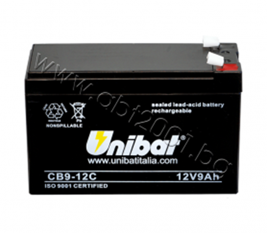 Picture of Акумулатор VRLA-батерия UNIBAT, 9 Ah, 12 V