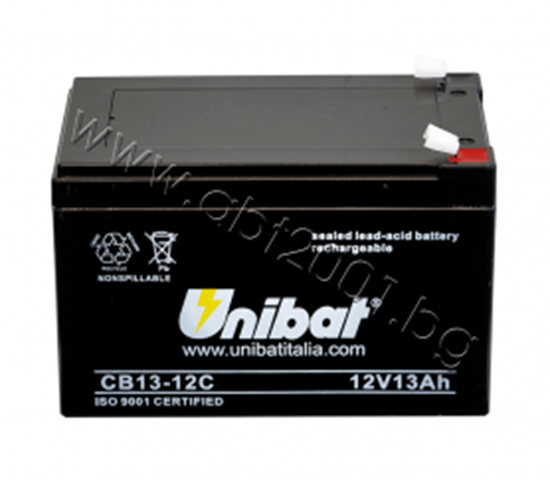 Снимка на Акумулатор VRLA-батерия UNIBAT, 13 Ah, 12 V
