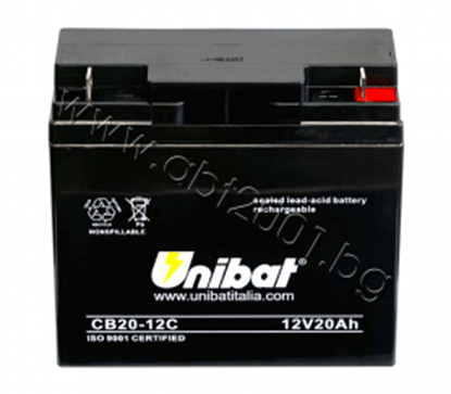 Снимка на Акумулатор VRLA-батерия UNIBAT, 20 Ah, 12 V