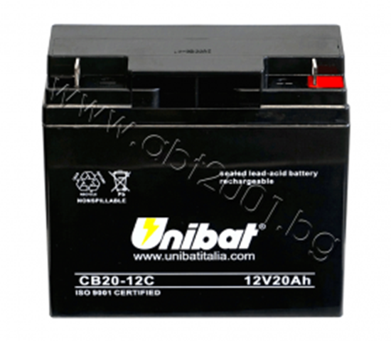 Снимка на Акумулатор VRLA-батерия UNIBAT, 20 Ah, 12 V