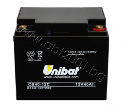 Снимка на Акумулатор VRLA-батерия UNIBAT, 40 Ah, 12 V