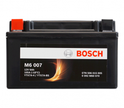 Снимка на Акумулатор Bosch 6 Ah, 12 V, M 6- YTX7A-BS