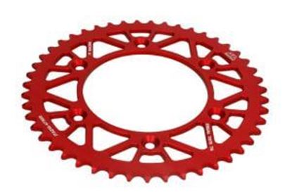 Снимка на Заден ПИНЬОН 520, брой зъби: 47 (червен) пасва на: BETAMOTOR RR; HONDA CR, CRF, CRM, XR 125-650 1979-2022 г.