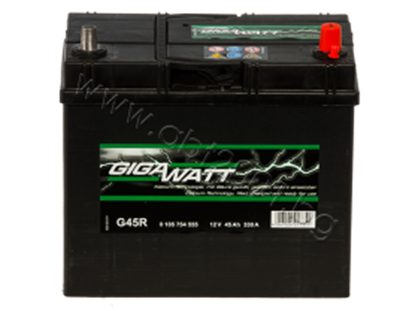 Снимка на Акумулатор Gigawatt 45 Ah, 12V, JIS, R+