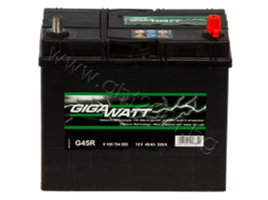 Picture of Акумулатор Gigawatt 45 Ah, 12V, JIS, R+