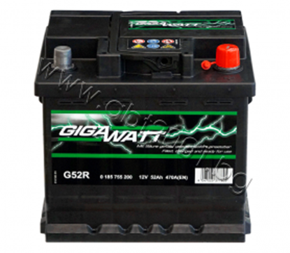 Снимка на Акумулатор Gigawatt 52 Ah, 12V