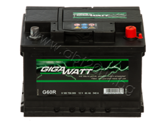 Снимка на Акумулатор Gigawatt 60 Ah, 12V