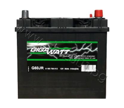 Снимка на Акумулатор Gigawatt 60 Ah, 12V, JIS, R+